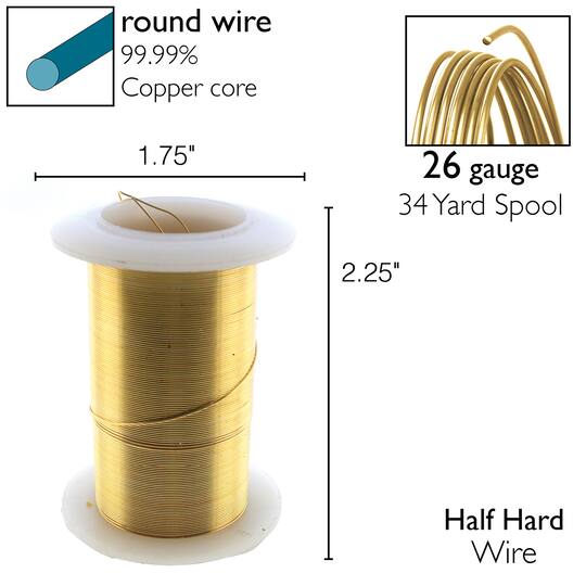 5 spools of 26 gauge wire 105 yards total Beadsmith CraftWire 5 colors see item description